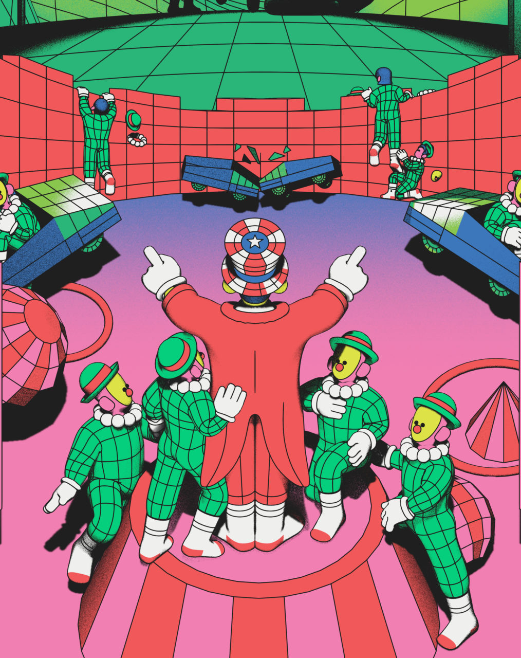 Illustration des GAFAM par Aaron Fernandez